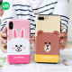 日本Line Friends布朗熊iPhoneX手机壳可妮兔8Plus苹果6全包软壳7