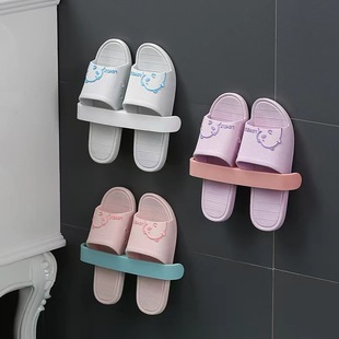 浴室免打孔拖鞋架卫生间壁挂式沥水置物架简易门口拖鞋收纳架神器