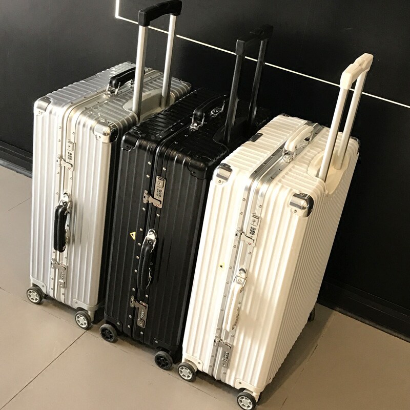 复古铝框拉杆箱万向轮26寸密码箱行李箱28寸24旅行箱20寸男女箱子