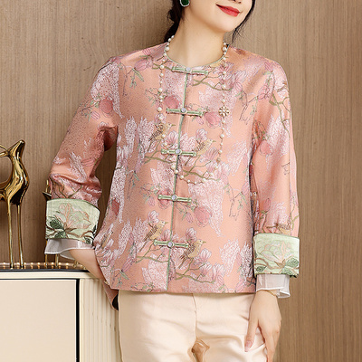 唐装女汉服新中式国风盘扣上衣小众设计高级感国潮复古女士短外套