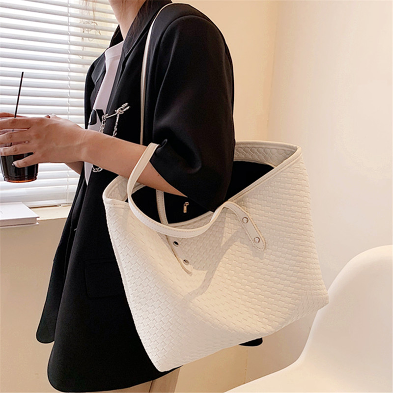 洋气高级感大容量包包女2021新款时尚单肩包夏编织手提单肩托特包