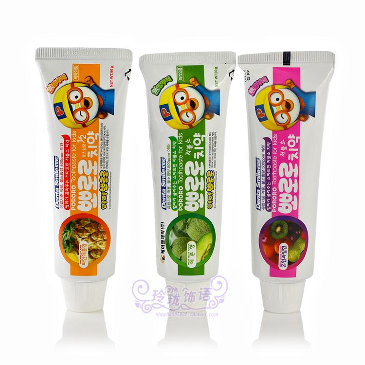 韩国正品 Pororo宝露露 小企鹅儿童牙膏 防龋齿 90g|ruв категории туалетные чище/санитарно - гигиенических салфеток/бумага/Ароматерапия, шампунь/человек чистой, полости рта, зубная паста - от Buy2taobao.com для оказания профессиональной услуги покупки агента Taobao