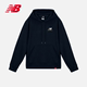 New Balance 刺绣Logo运动套头连帽卫衣 情侣款 AMT11550-ECL