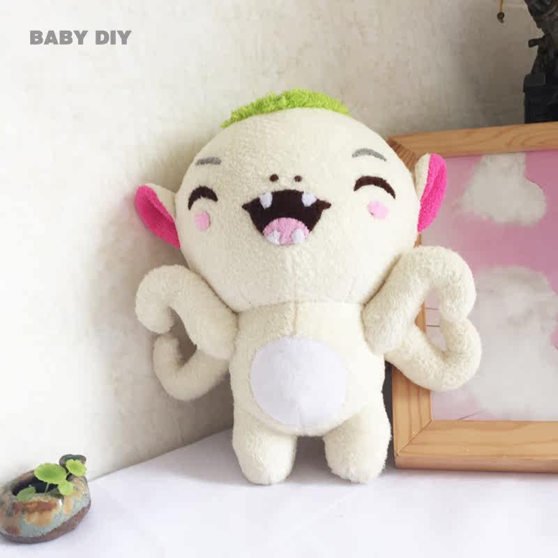 手缝diy布娃娃创意礼物自制作搞怪公仔玩偶布偶手工布艺diy材料包