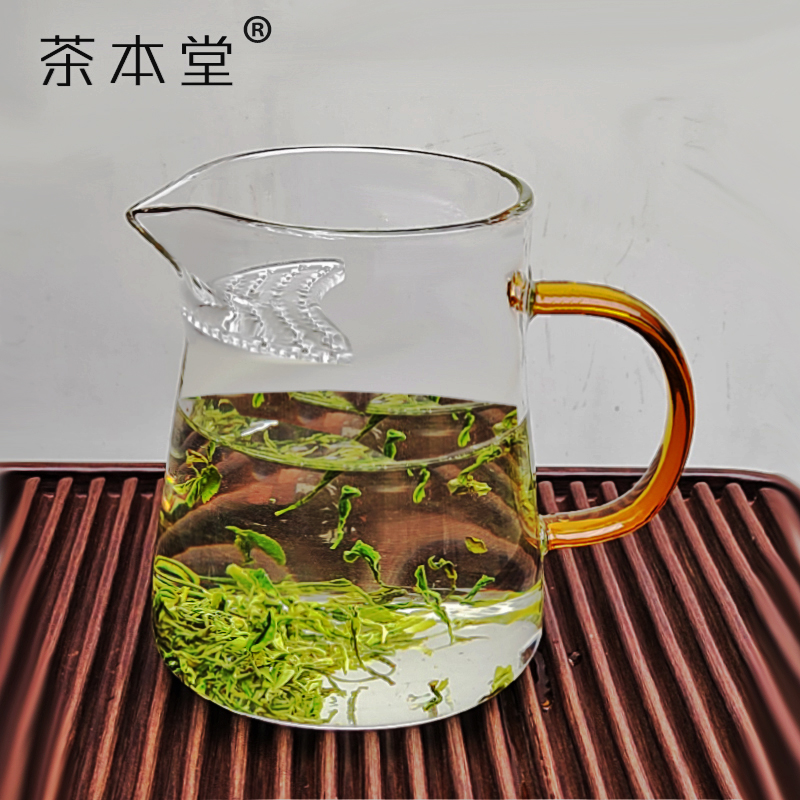 茶本堂月牙公道杯绿茶分茶器耐热加厚