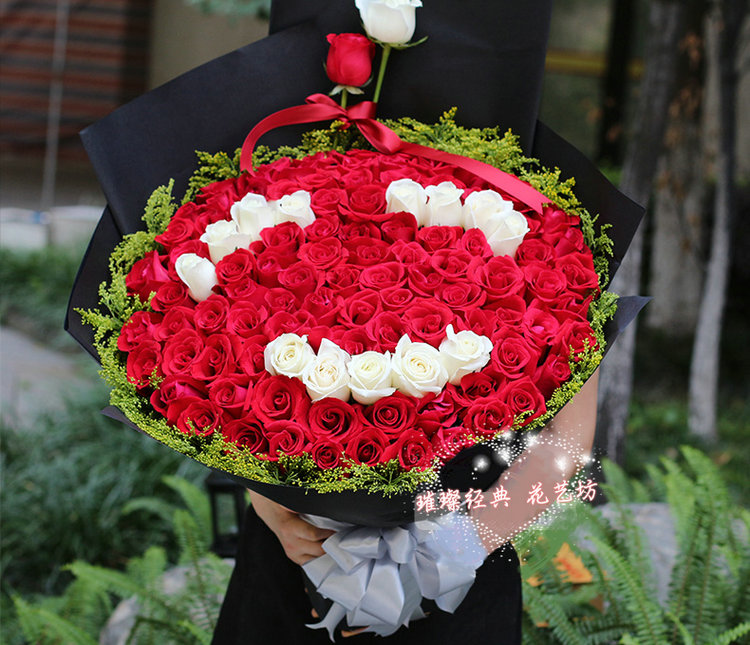鞍山市 鲜花店 同城速送 99支红玫瑰 鲜切花  520 生日 爱情 礼物