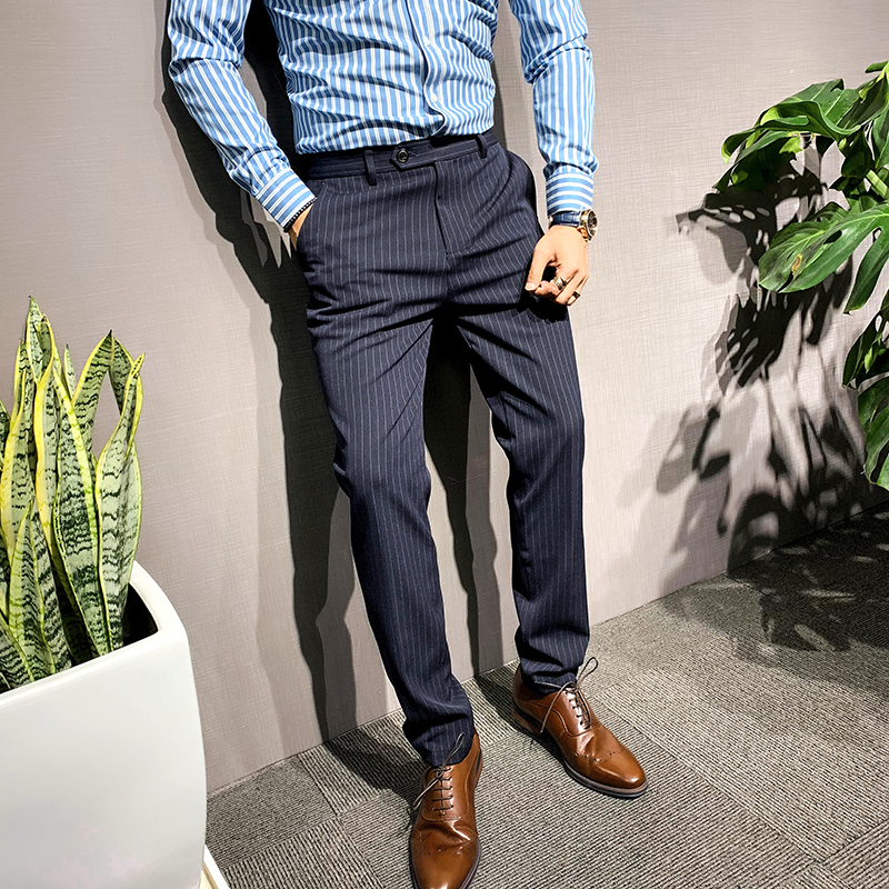 Mr. Hui new pattern stripe Western-style trousers man Korean Edition Self cultivation Casual pants Occupation business affairs Groom suit trousersin the Men's clothing, Trousers category - from Buy2taobao.com to provide professional Taobao agent buy service