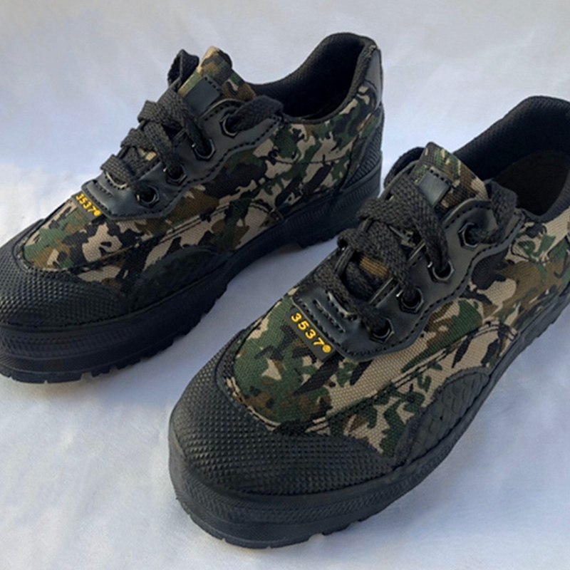 际华3537正品新式款米彩解放鞋作训男军工训练人专用保安体能警胶