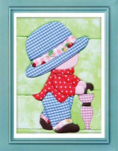 diy手工布贴布嵌拼布画材料包图片