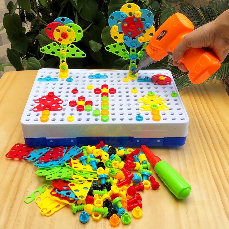 儿童拧螺丝可拆卸玩具男孩动手螺母拆装电钻螺丝钉组装益智工具箱