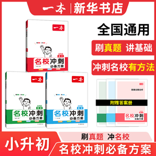 2024新版一本小升初名校冲刺必备方案语文数学英语小升初试卷小升初知识大集结小学升学夺冠五六年级毕业升学总复习资料集锦