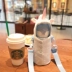 Starbucks thermos Zojirushi cốc dễ thương cô gái trái tim lợn cup che chéo chéo sang trọng phổ quát bảo vệ dây đeo tay áo - Tách