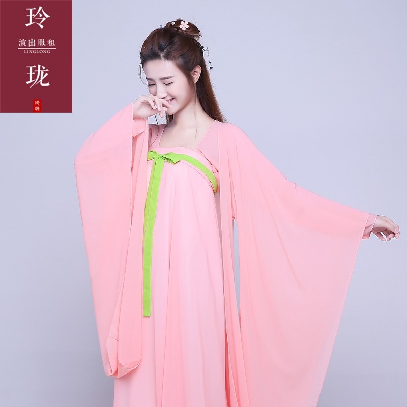 一折古装服装 襦裙 抹胸_出租少女宫女服武则天武媚娘服装对襟抹胸