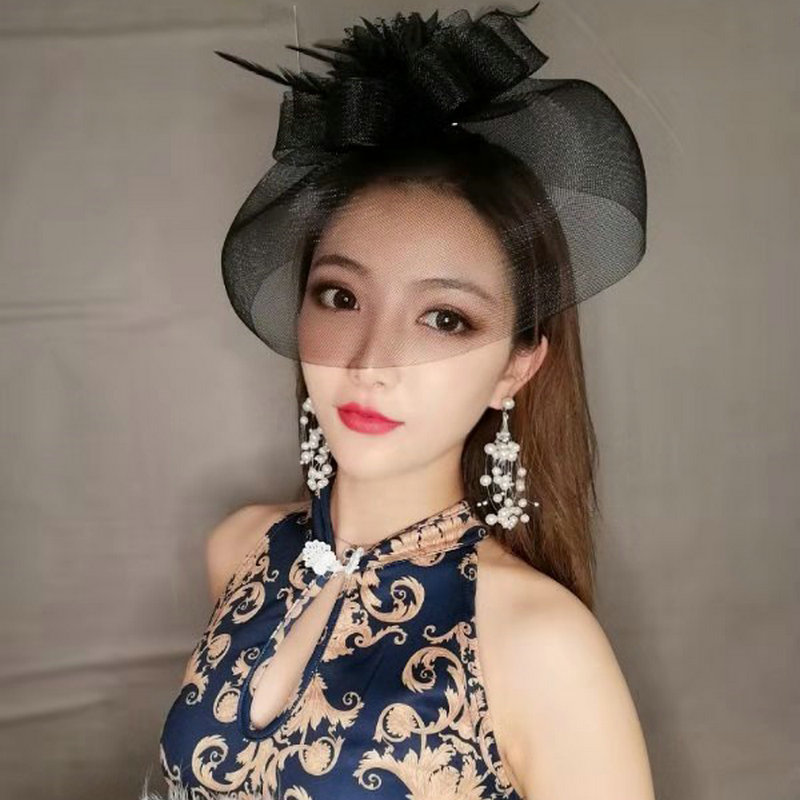 英伦名媛新娘晚宴礼服小礼帽复古网纱面纱优雅旗袍走秀夜上海头饰在类目 服饰配件/皮带/帽子/围巾, 帽子中 - 来自Buy2taobao.com提供专业的淘宝代购服务
