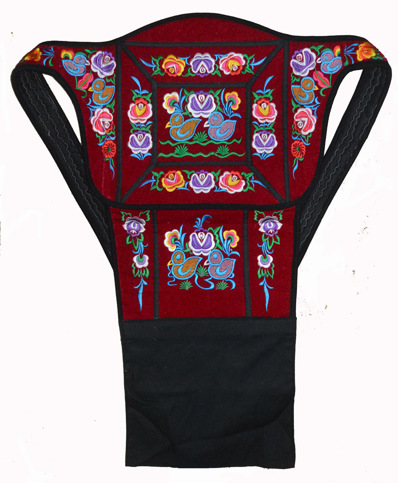 热销贵州特色刺绣少数民族双肩传统背婴儿背带好用的背条背巾硬款