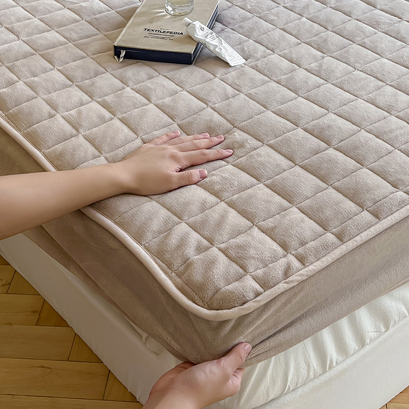 【实用主义】秋冬暖fufu牛奶绒单件床笠床垫保护罩加厚可机洗