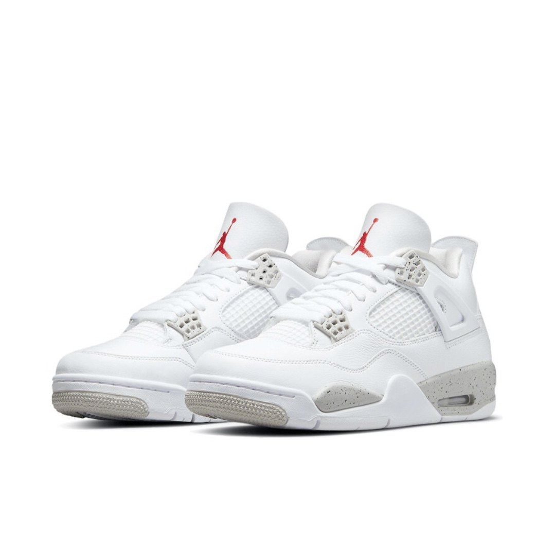 [小琦鞋柜]air jordan 4 aj4 白奥利奥 白灰泼墨水泥 ct8527-100