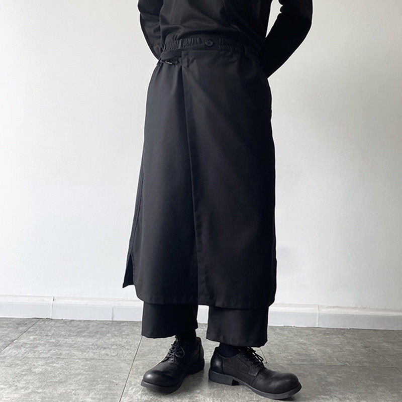 裙裤男士裙子男穿下摆裙山本耀司暗黑光遇cos山本裙风武士裤日系