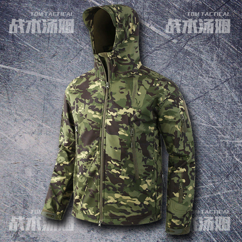 mcbk多地形暗夜迷彩执政官m65英式版型薄外套冲锋衣战术风衣