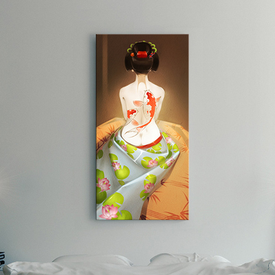 美女人体艺术体裸画日本日料餐厅画浮世绘装饰画民宿