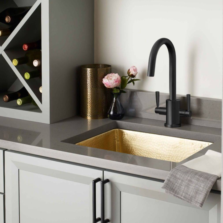 西厨吧台中岛美式吧盆小水槽单槽洗菜盆厨房洗水果茶水间铜洗碗池