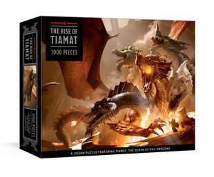 【预售】英文原版 The Rise of Tiamat Dragon Puzzle 迪亚马特龙之谜的兴起 龙与地下城拼图游戏1000块拼图成品快乐学习书籍