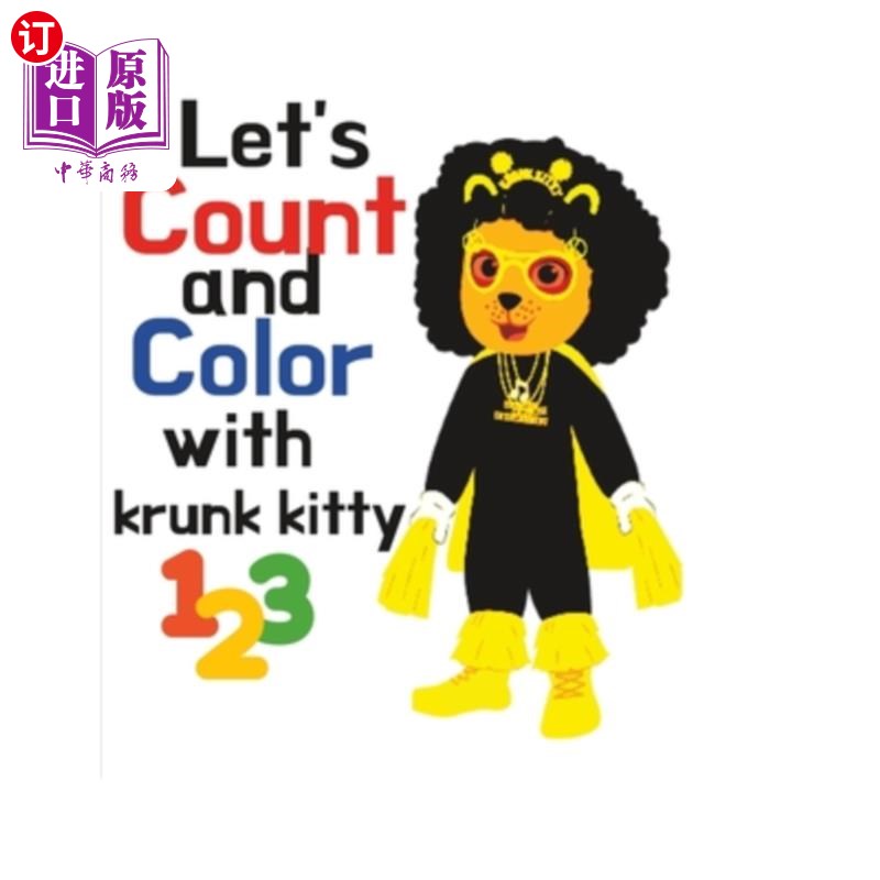 海外直订Let's Count and Color with Krunk Kitty 让我们和克朗克小猫一起数数和涂色