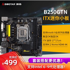 BIOSTAR/映泰B250GTN主板ITX迷你17*17支持9400F9100F包邮！