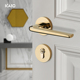 德国KABO门锁室内卧室金色简约分体门锁卫生间房门锁静音实木门锁