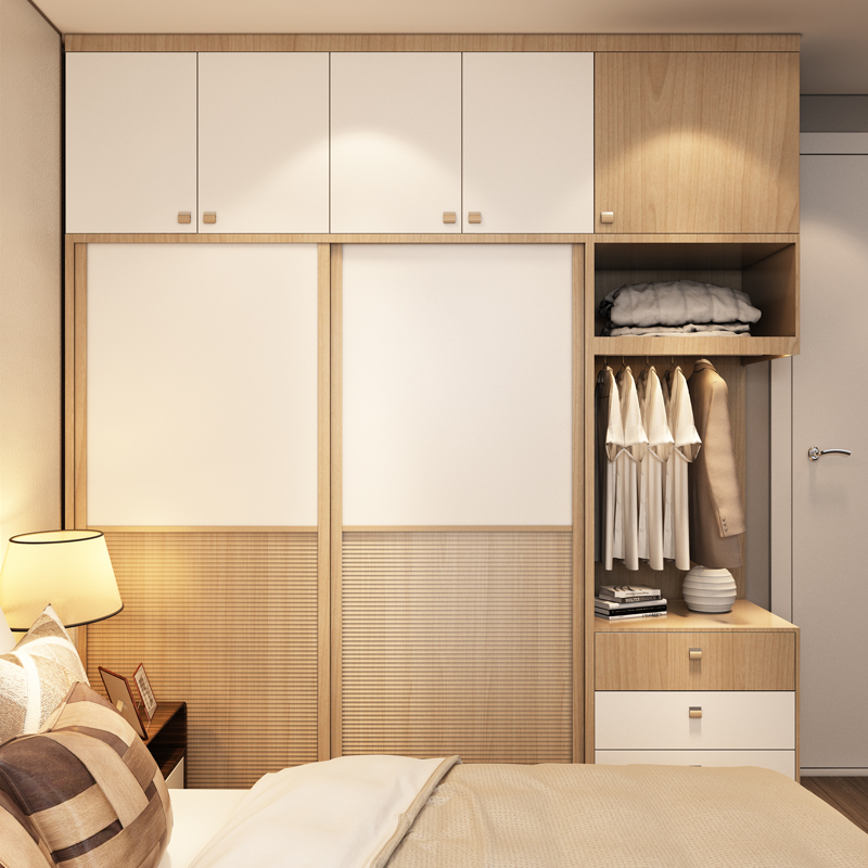 皮阿诺定制整体日式衣柜全屋定制家居卧室衣橱衣帽间梳妆柜组合