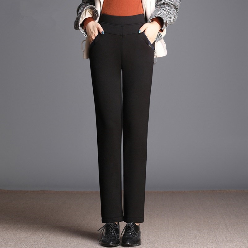 Add fertilizer XL Plush Straight pants winter thickening Easy Paige trousers 2018 New fat mm200 Jinin the Women's clothing/Boutique , Pants , Casual pants category - from Buy2taobao.com to provide professional Taobao agent buy service