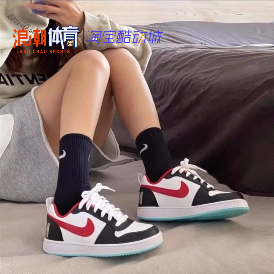 NIKE/耐克Court Low女子白红芝加哥低帮休闲小白鞋板鞋DQ5354-161