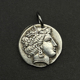 仿古希腊神话银币饰品谷物女神德墨忒尔古币吊坠赫尔墨斯硬币项链