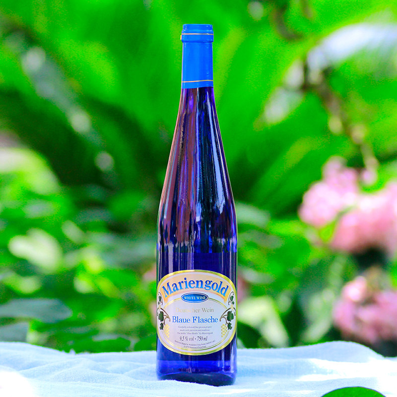 适合女生喝的酒蓝瓶金玛利亚半甜白葡萄酒女士酒网红颜值微起泡酒