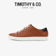 TIMOTHY＆CO．/迪迈奇男鞋春季简约复古牛皮小白鞋男士板鞋休闲鞋