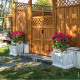 匠心坊中式庭院造景布置长方形复古花箱户外大花盆花园种植箱摆件