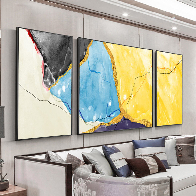 柏轩 青春色彩 现代简约抽象装饰画客厅沙发背景墙挂画办公室壁画