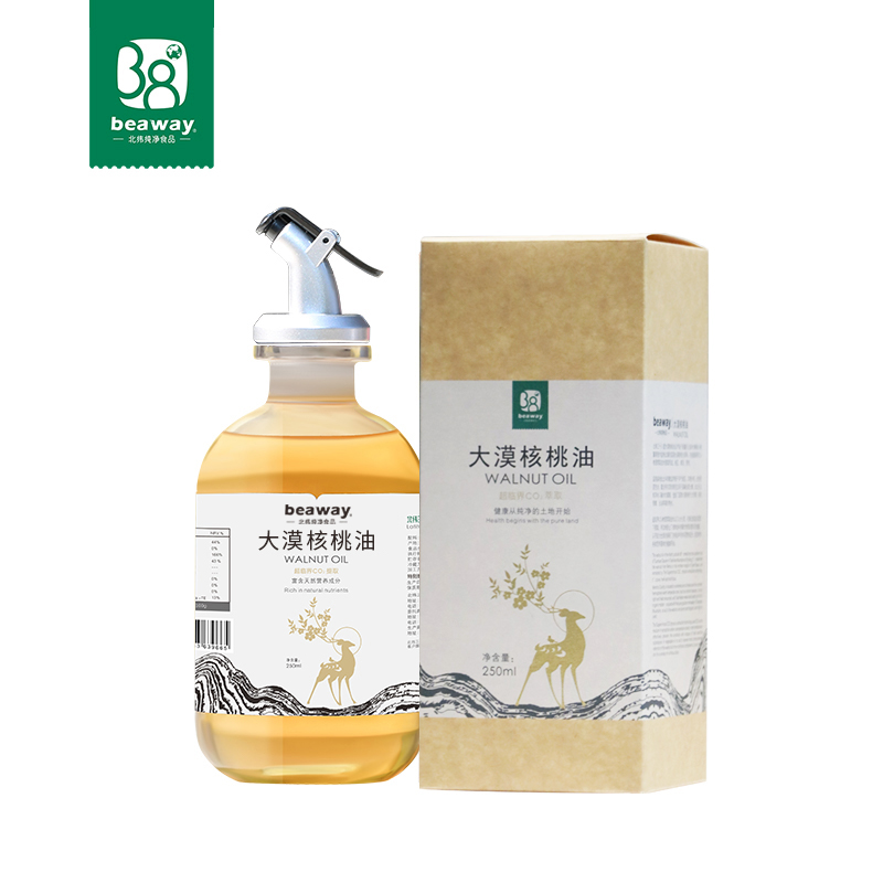 北纬纯净食品│新疆特产大漠核桃油超临界营养凉拌250ml