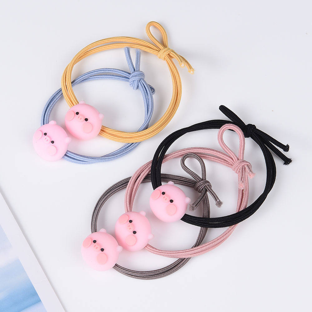 情侣手链女学生闺蜜手环二三四人小皮筋送男朋友可爱猪猪韩版礼物