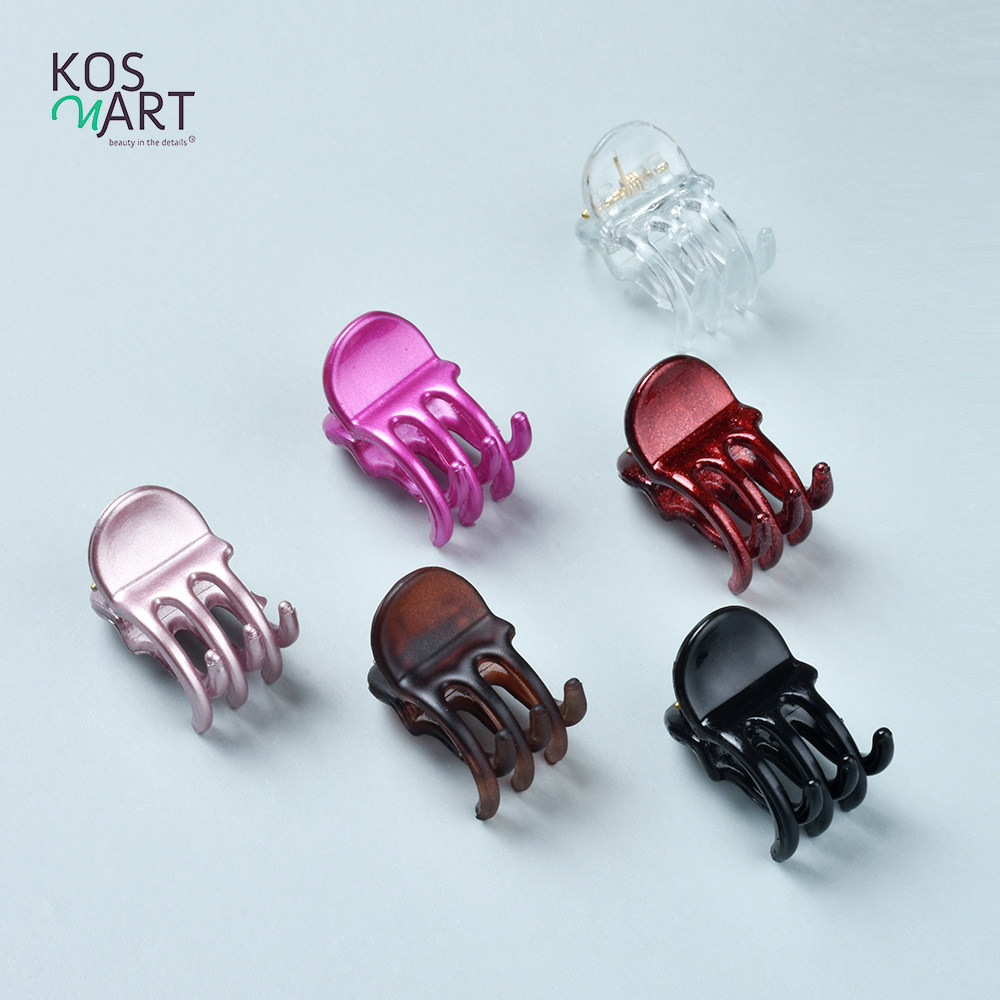 kosmart 小发抓黑色韩国迷你头饰女发夹盘头发抓夹小号