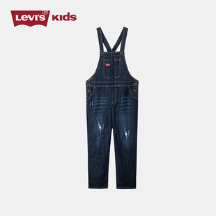 Levi's李维斯童装中性背带裤2023夏季新款儿童牛仔休闲大小童长裤