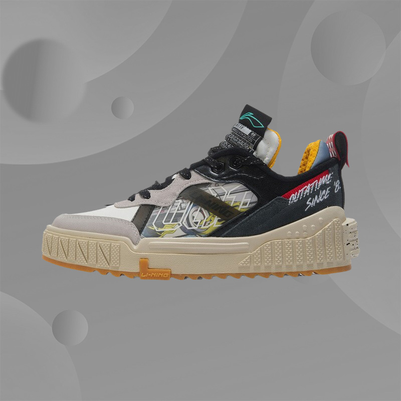 中国李宁新款回到未来001 unblock男女系带低帮经典休闲鞋agcr369