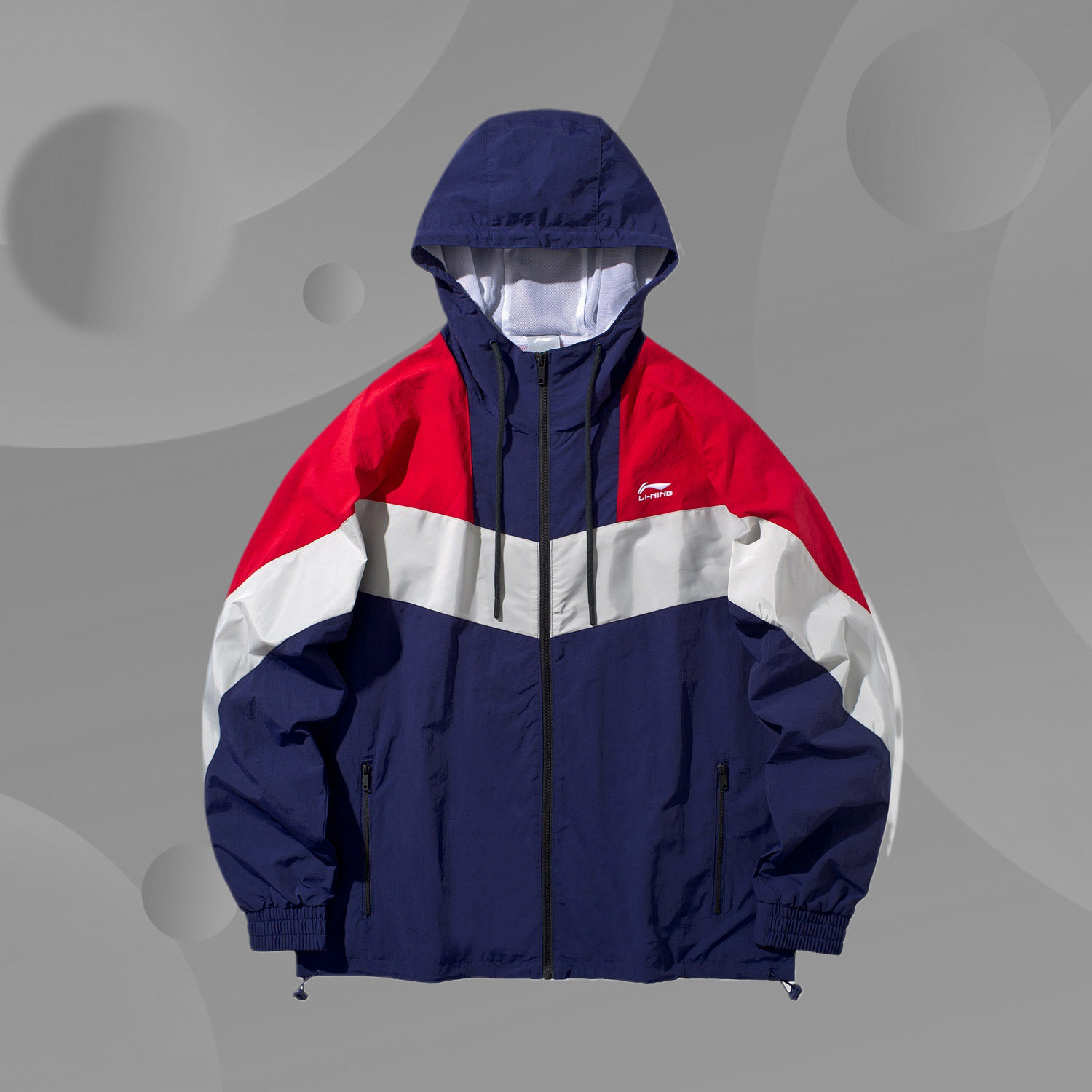 李宁男子运动风衣2020春季新款运动时尚潮流防风连帽外套afdq045