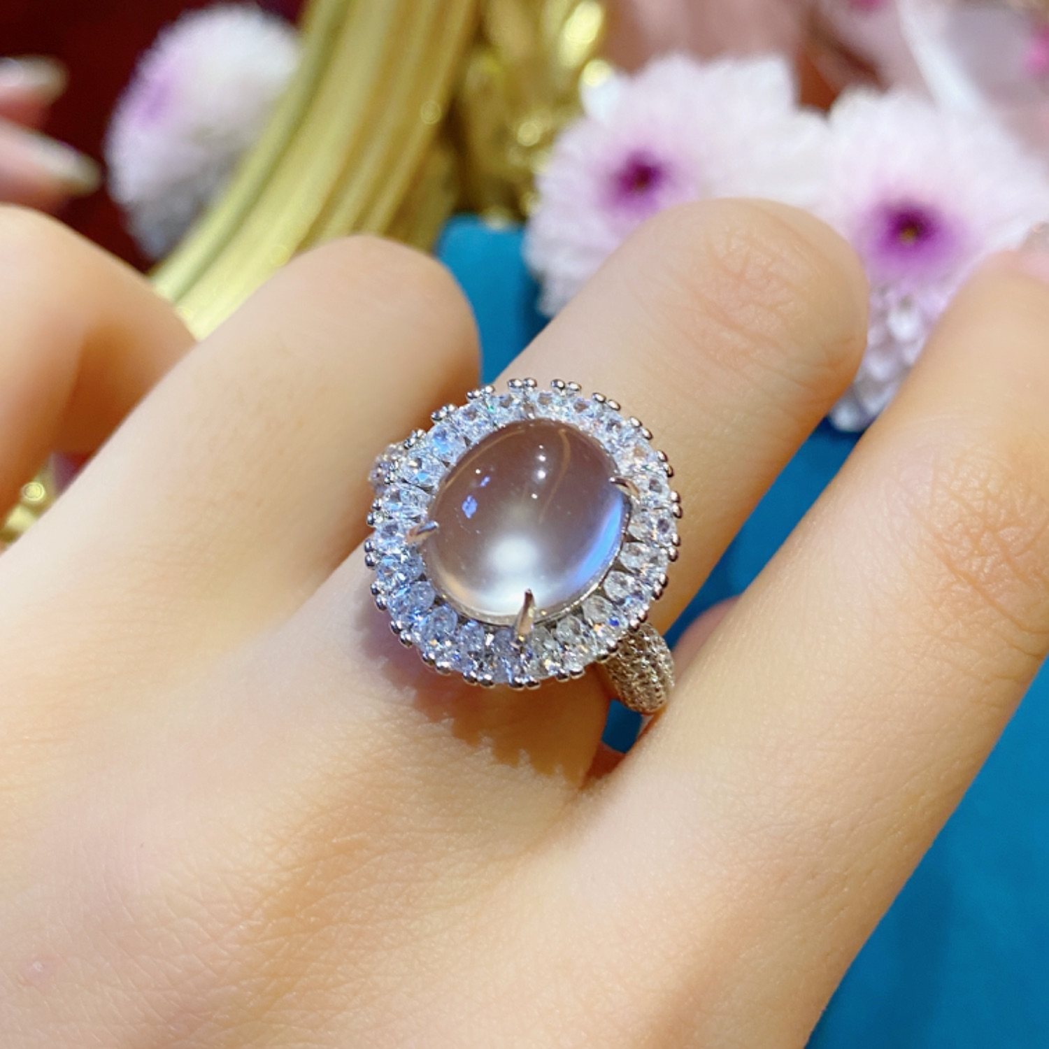 特价珠宝配饰 纯银戒指_vising珠宝原创水沫玉925纯银梨型钻饰品玻璃