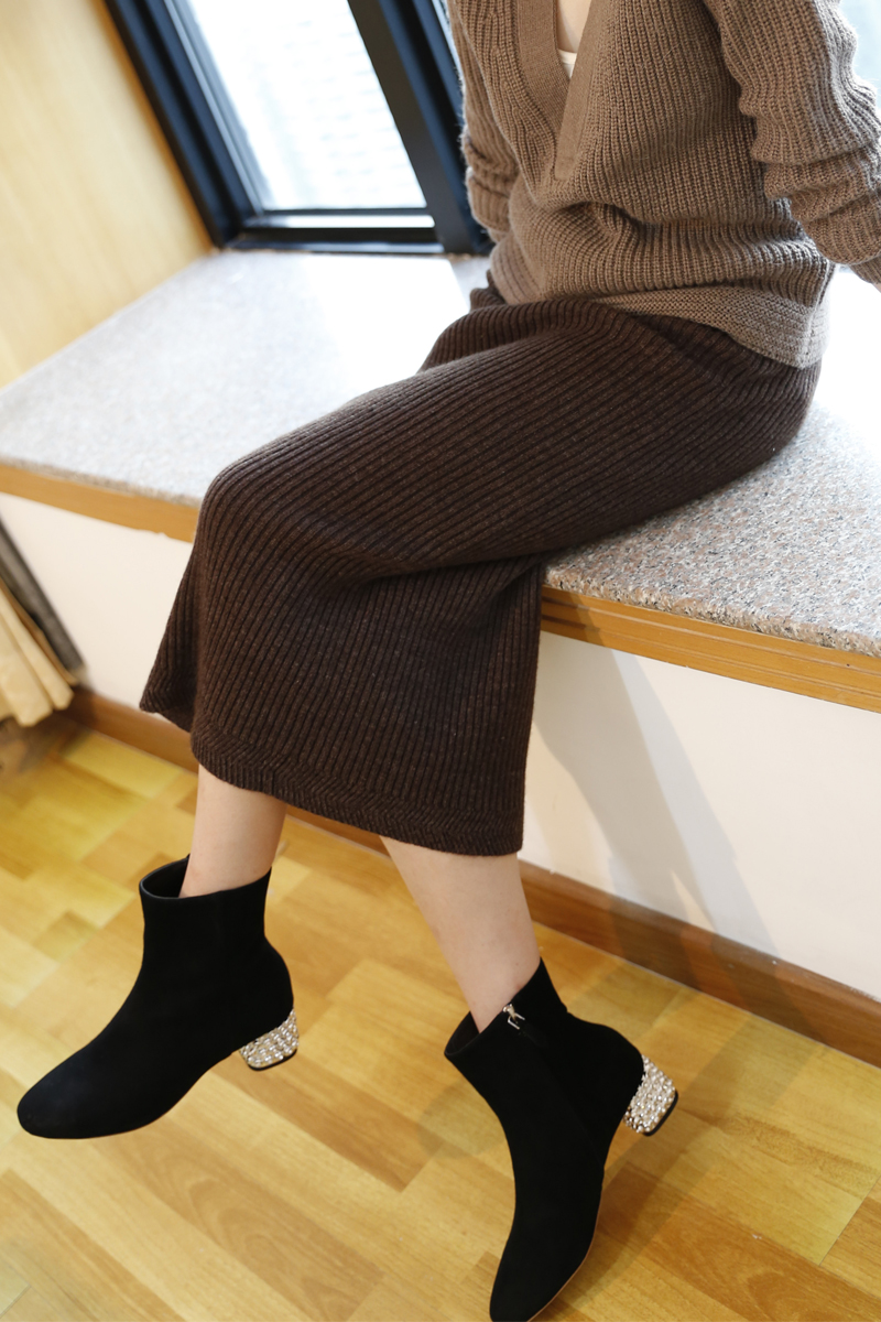 毛裙半身裙针织冬