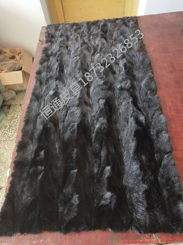2019年新款水貂毛皮草后腿拼接貂皮大衣服装制作原材料皮毛碎料拼