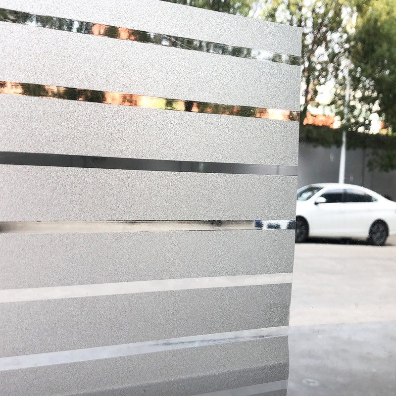 磨砂条纹玻璃贴膜窗户贴纸办公室腰线阳台推拉移门隔断防撞条防晒
