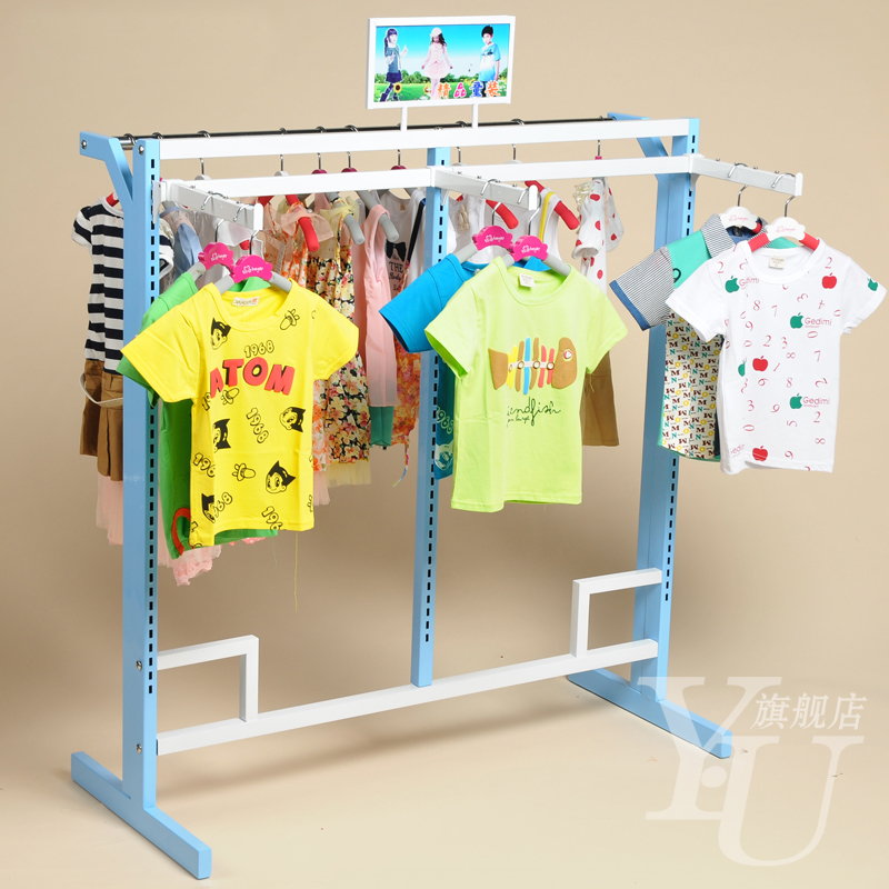 Shop shelves Clothing rack Children's clothing store goods shelves to ground Nakajima Children's display rack Child Clothing rackin the Business/Office Furniture , Clothing store furniture , Floor coat rack category - from Buy2taobao.com to provide professional Taobao agent buy service