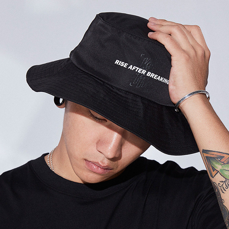 美式抽绳渔夫帽子男女韩版夏季潮牌休闲百搭遮阳防晒工装机能盆帽