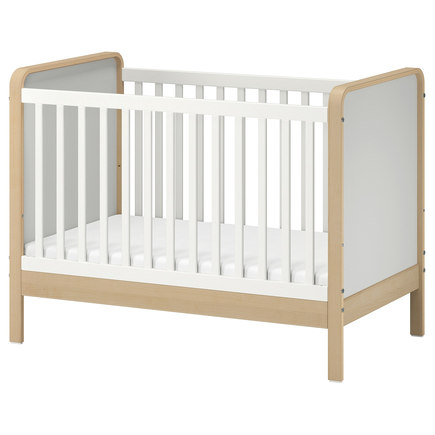 IKEA宜家埃尔斯克外尔德 婴儿床，桦木/白色，60x120 厘米